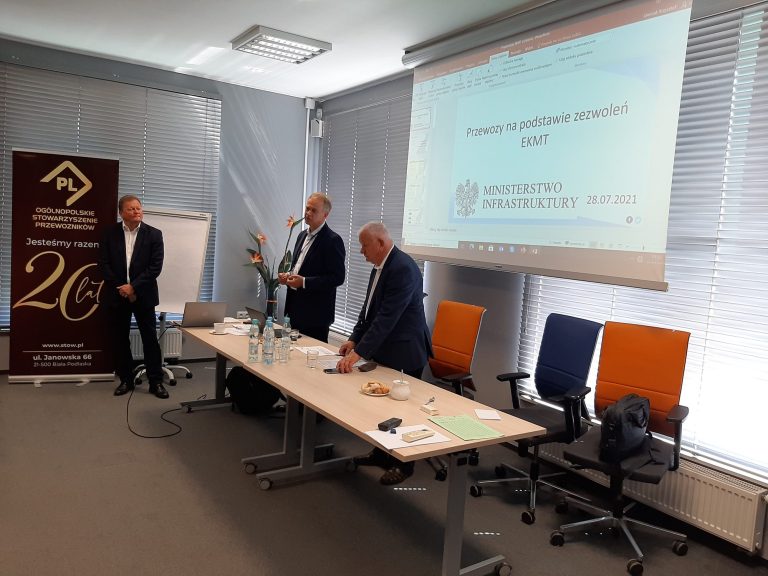 Konferencja w sprawie zezwoleń EKMT, 28 lipca 2021