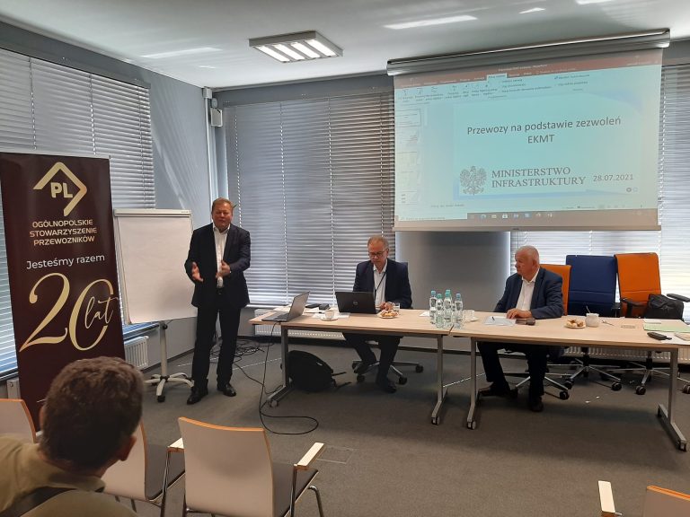 Konferencja w sprawie zezwoleń EKMT, 28 lipca 2021